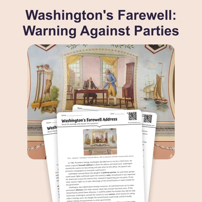 Washington's Farewell: Warning Against Parties - reading educational content
