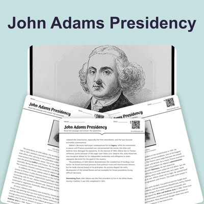 John Adams Presidency - reading educational content