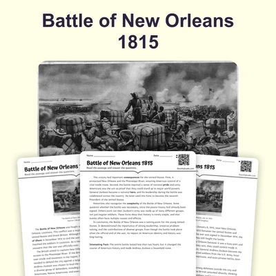 Battle of New Orleans 1815 - reading educational content