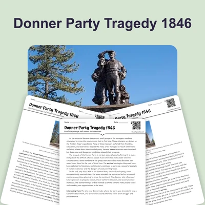 Donner Party Tragedy 1846 - reading educational content