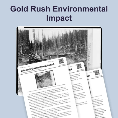 Gold Rush Environmental Impact - reading educational content