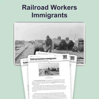 Railroad Workers: Chinese and Irish Labor - reading educational content