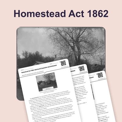 Homestead Act 1862 - reading educational content