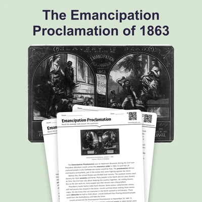 Emancipation Proclamation - reading educational content