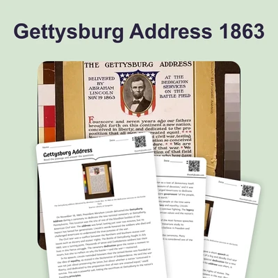 Gettysburg Address  - reading educational content