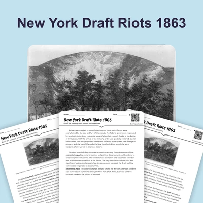 New York Draft Riots 1863 - reading educational content