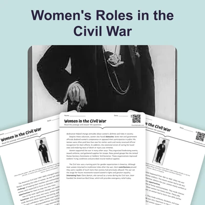 Women's Roles in Civil War - reading educational content