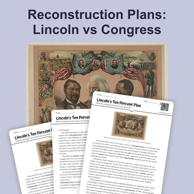 Lincoln's Ten Percent Plan - reading educational content