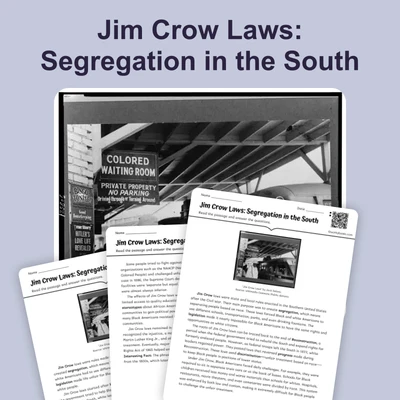 Jim Crow Laws: Segregation in the South - reading educational content
