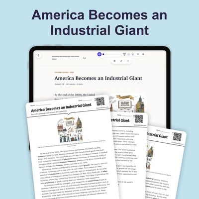 America Becomes an Industrial Giant - reading educational content