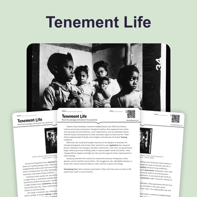Tenement Life - reading educational content