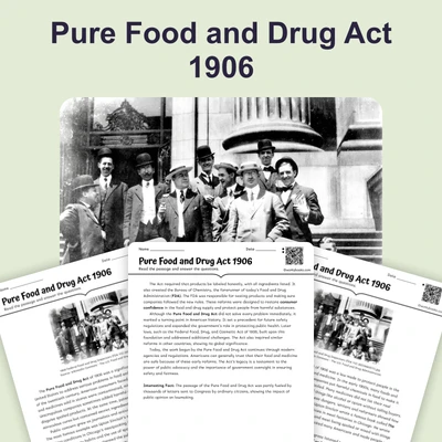 Pure Food and Drug Act 1906 - reading educational content