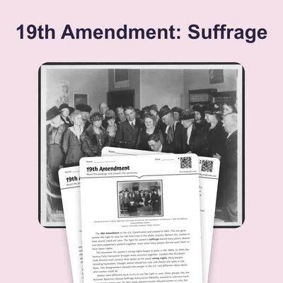 19th Amendment 1920: Women Win Voting Rights - reading educational content