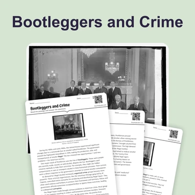 Bootleggers and Crime - reading educational content