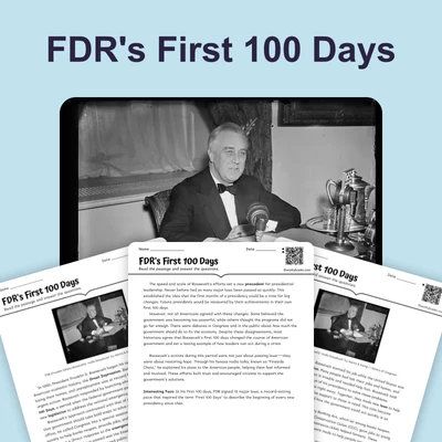 FDR First 100 Days: Immediate Action - reading educational content