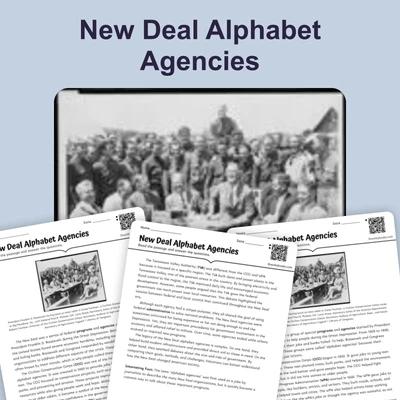 New Deal Alphabet Agencies: Government Expands - reading educational content