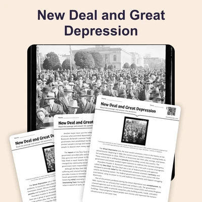 New Deal and Great Depression - reading educational content
