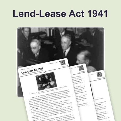 Lend-Lease Act 1941: Supporting Britain - reading educational content