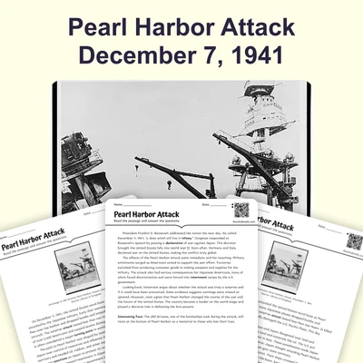Pearl Harbor Attack December 7 1941 - reading educational content