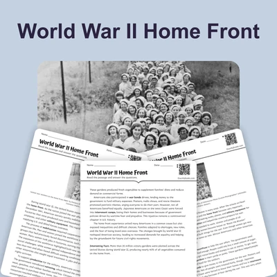 World War II Home Front - reading educational content