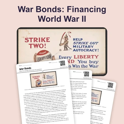 War Bonds: Financing World War II - reading educational content