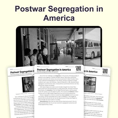 Segregation in America After World War II - reading educational content