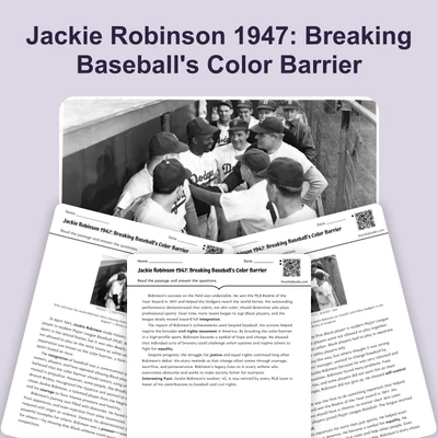 Jackie Robinson: Breaking Baseball's Color Barrier - reading educational content