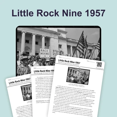 Little Rock Nine 1957 - reading educational content