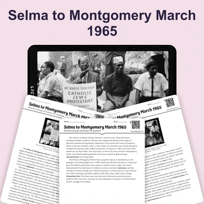 Selma to Montgomery March 1965 - reading educational content