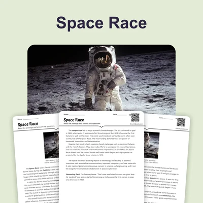 Space Race: Cold War Competition Explained - reading educational content