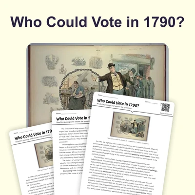Who Could Vote in 1790? - reading educational content