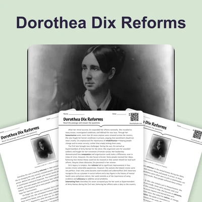 Dorothea Dix Reforms - reading educational content