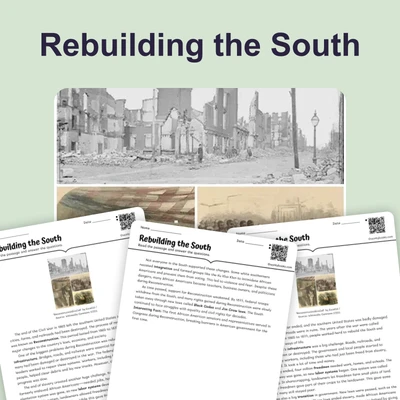 Rebuilding the South - reading educational content