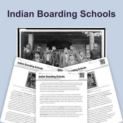 Indian Boarding Schools - reading educational content