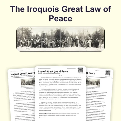 Iroquois Great Law of Peace - reading educational content