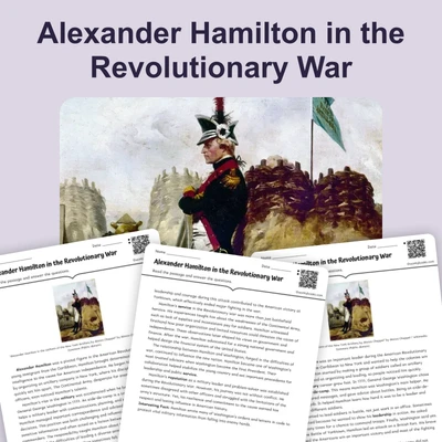 Alexander Hamilton in Revolutionary War: Washington's Aide - reading educational content
