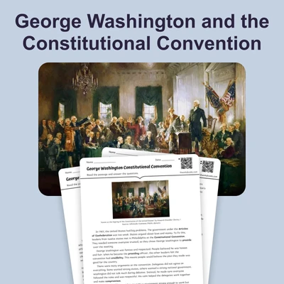 George Washington Constitutional Convention - reading educational content