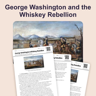 George Washington Whiskey Rebellion - reading educational content