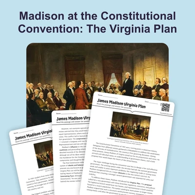 James Madison Virginia Plan - reading educational content