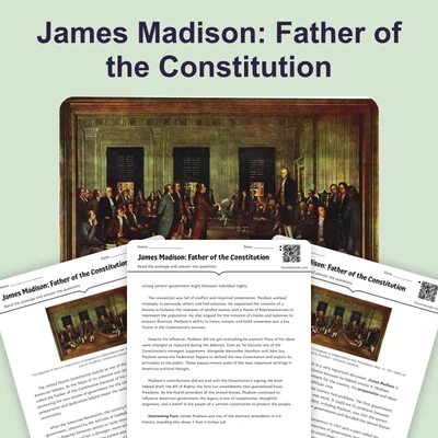 James Madison: Father of the Constitution - reading educational content