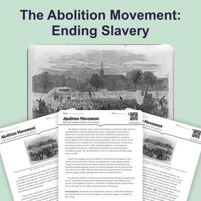 Abolition Movement - reading educational content