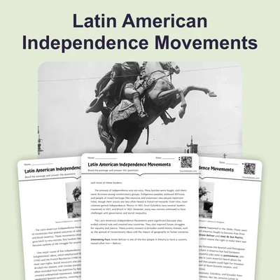Latin American Independence - reading educational content