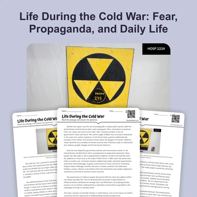 Life During the Cold War - reading educational content