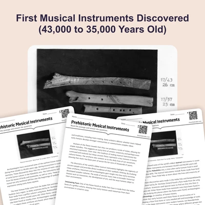 First Musical Instruments - reading educational content