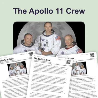 The Apollo 11 Crew - reading educational content