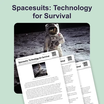Spacesuits: Technology for Survival - reading educational content