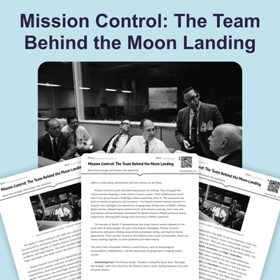 Mission Control: The Team Behind the Moon Landing - reading educational content