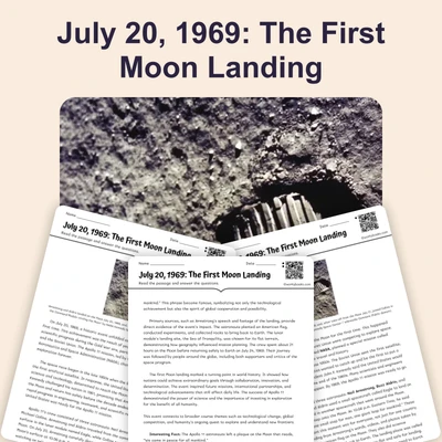 July 20, 1969: The First Moon Landing - reading educational content