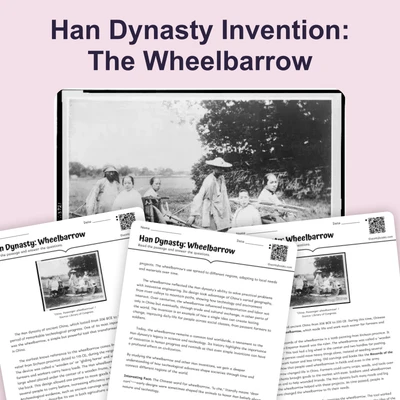 Han Dynasty  Wheelbarrow - reading educational content