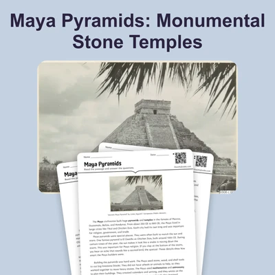 Maya Pyramids - reading educational content